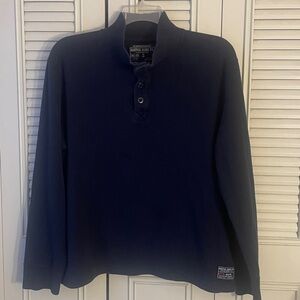 NAUTICA COTTON NAVY BLUE HENLEY All Cotton USED
